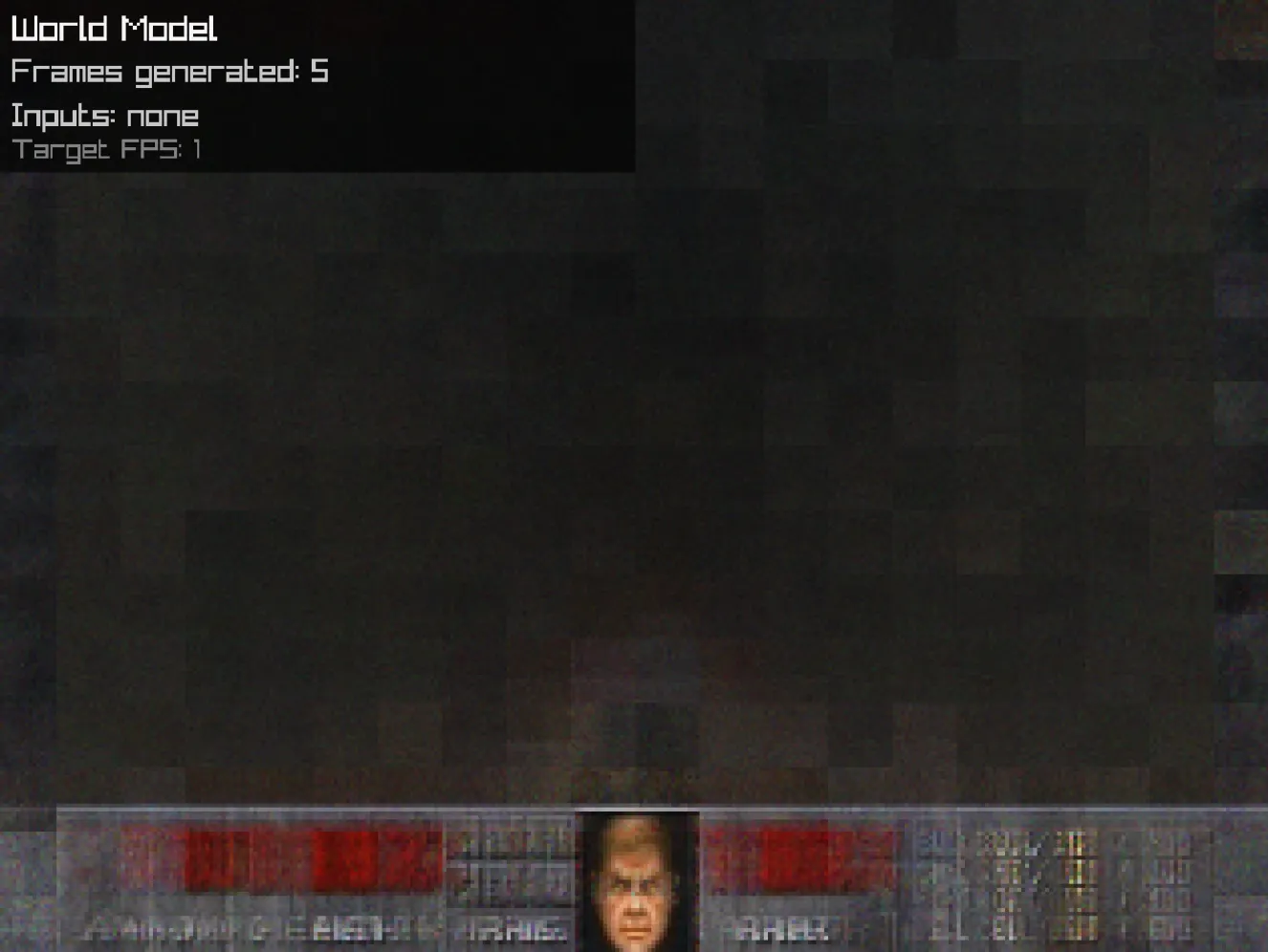 Blurry reconstruction of DOOM frames from a "collapsed" decoder.